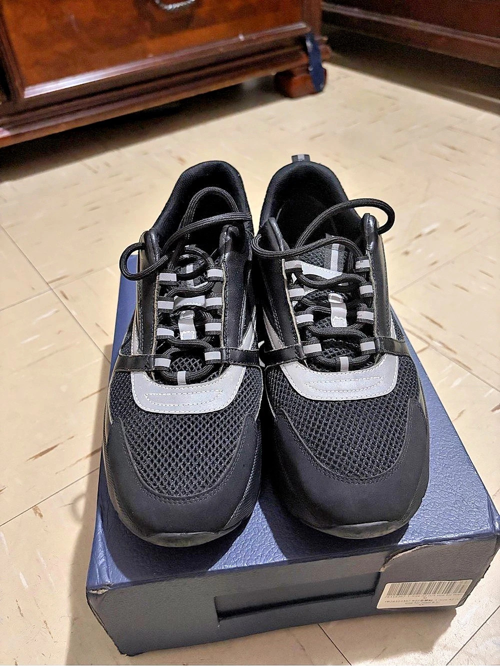 Dior B22 Black Reflective Athletic Shoes
